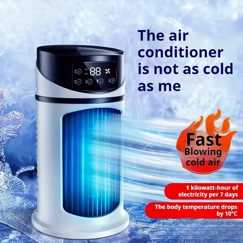 USB portable air conditioner humidifier - 6-speed adjustment, ultra-quiet 25 decibels, mini air conditioner for home, office and dormitory, 6-hour timer, festival gift, suitable for use in home, office and dormitory - Mekamart Australia