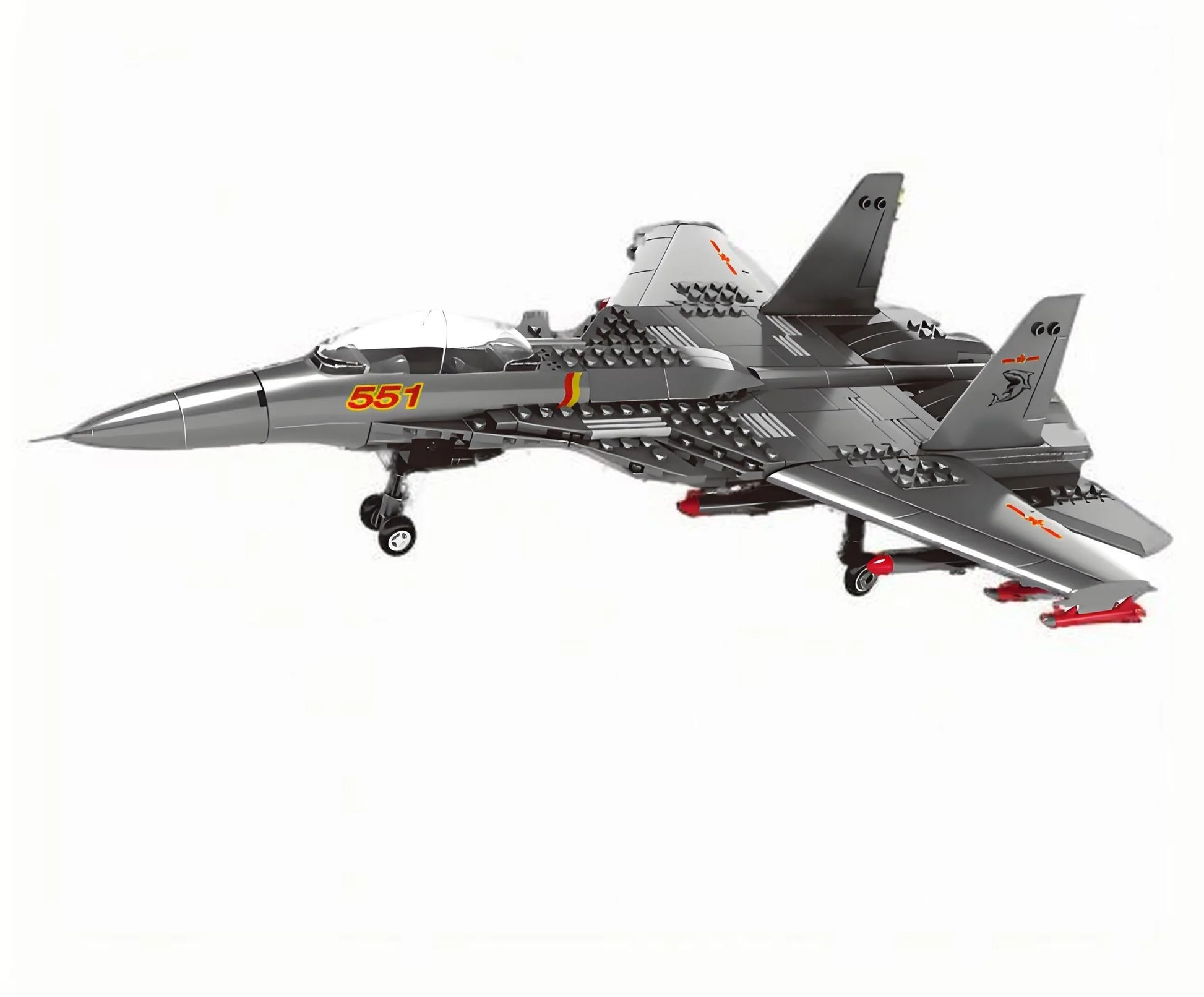 Christmas gift J-15 Carrier-Based Fighter Jet Building Blocks Set, 272 Pieces Military Aircraft Model Kit for Kids Aged 6+ & Enthusiasts（J15 carrier aircraft） - Mekamart Australia