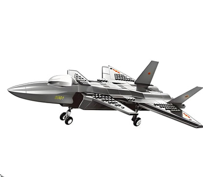 Christmas gift J-20 Stealth Fighter Jet Building Blocks Set, 229 Pieces Military Aircraft Model Kit for Kids Aged 6+ & Enthusiasts（J20 fighter） - Mekamart Australia