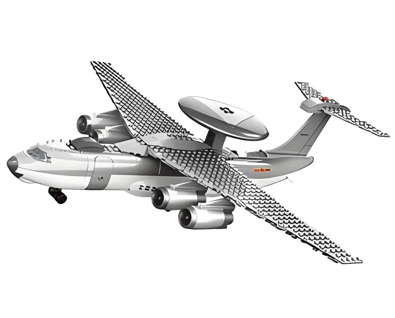 Christmas gift KJ2000 Airborne Early Warning Aircraft Building Blocks Set, 199 Pieces Military Model Kit for Kids Aged 6+ & Enthusiasts（KJ2000 early warning aircraft） - Mekamart Australia