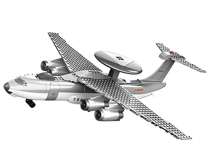 Christmas gift KJ2000 Airborne Early Warning Aircraft Building Blocks Set, 199 Pieces Military Model Kit for Kids Aged 6+ & Enthusiasts（KJ2000 early warning aircraft） - Mekamart Australia
