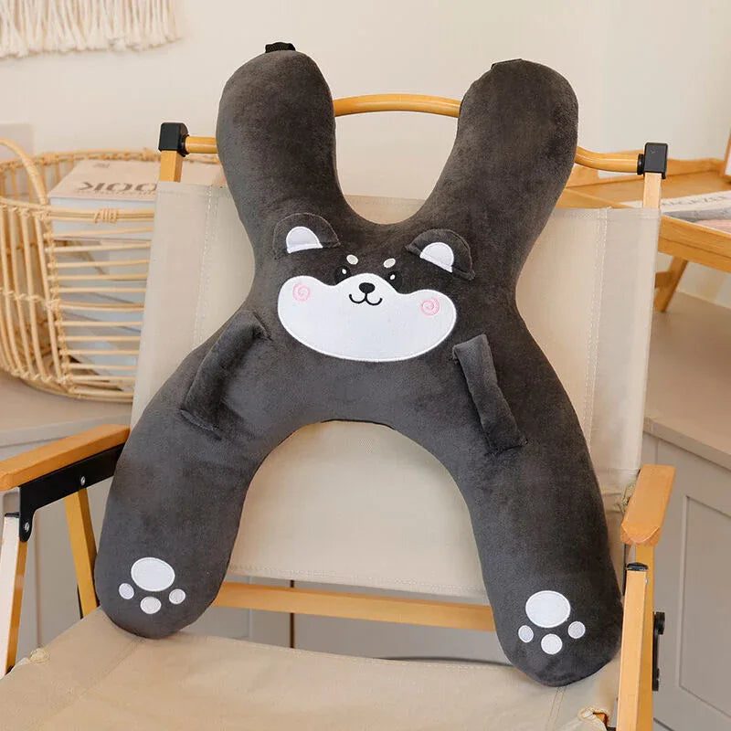 Christmas gift for kids-Kids Travel Pillow, Ergonomic Plush Support for Car Rides, Comfortable Sleep Companion for Children（brown Capibala） - Mekamart Australia