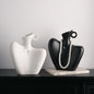 Wabi-Sabi Human Form Vase Set (Black & White) – Artistic Home Decor for Flowers | Other Luxury Styles Available in Store - Mekamart Australia