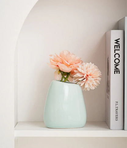 Modern Ceramic Vase Set (3-Piece): Minimalist Home Decor for Living Room Flower Arrangements (Blue) | Other Styles Available in Store - Mekamart Australia