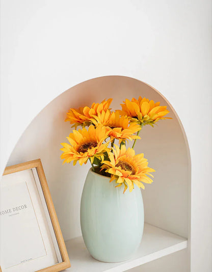 Modern Ceramic Vase Set (3-Piece): Minimalist Home Decor for Living Room Flower Arrangements (Blue) | Other Styles Available in Store - Mekamart Australia