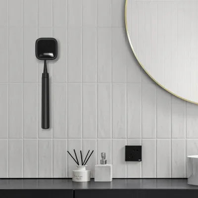 Portable UV-C Toothbrush Sterilizer with Auto-Disinfection & Heating – Magnetic Wall Mountable Brush Cover for Home and Travel (Black) | Other Colors Available In-Store - Mekamart Australia