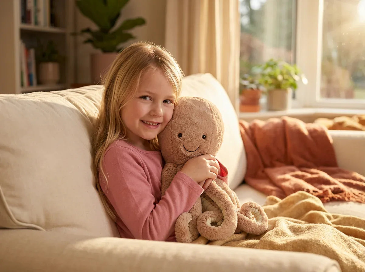 Brown Octopus Plush Toy - Soft Short Plush Stuffed Animal: Perfect Birthday/Christmas/Party Gift for Boys, Girls & Adults - Mekamart Australia