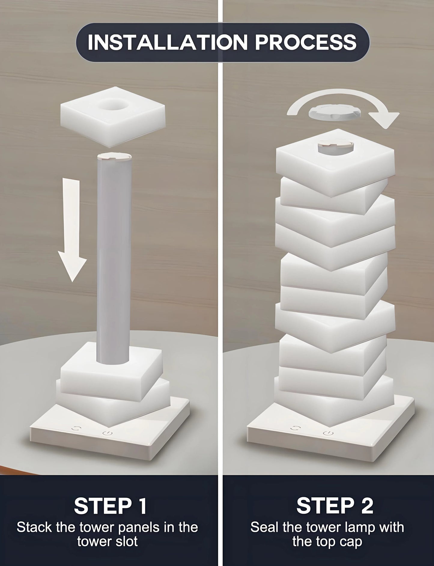 Customizable RGB Cube Lamp: USB-Powered LED Tower Light for Australian Gamerooms, Bedrooms & Room Decor - Mekamart Australia