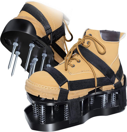 Lawn Aerator Shoes with Spring Base & Spikes: Adjustable Strap, Double-Layer Design for Healthy Lawns in Australian Gardens - Mekamart Australia