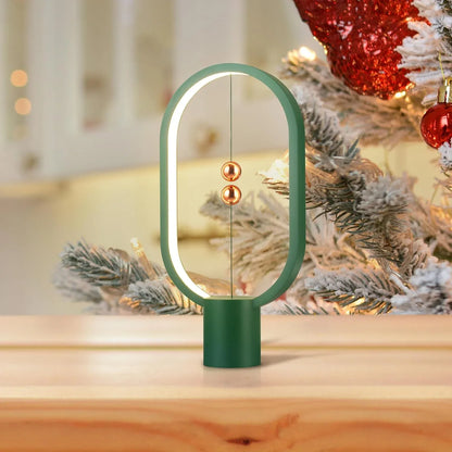 Green Magnetic Balance LED Table Lamp: USB-Powered, Dimmable Eye-Care Light with Award-Winning Design for Australian Homes & Offices - Mekamart Australia