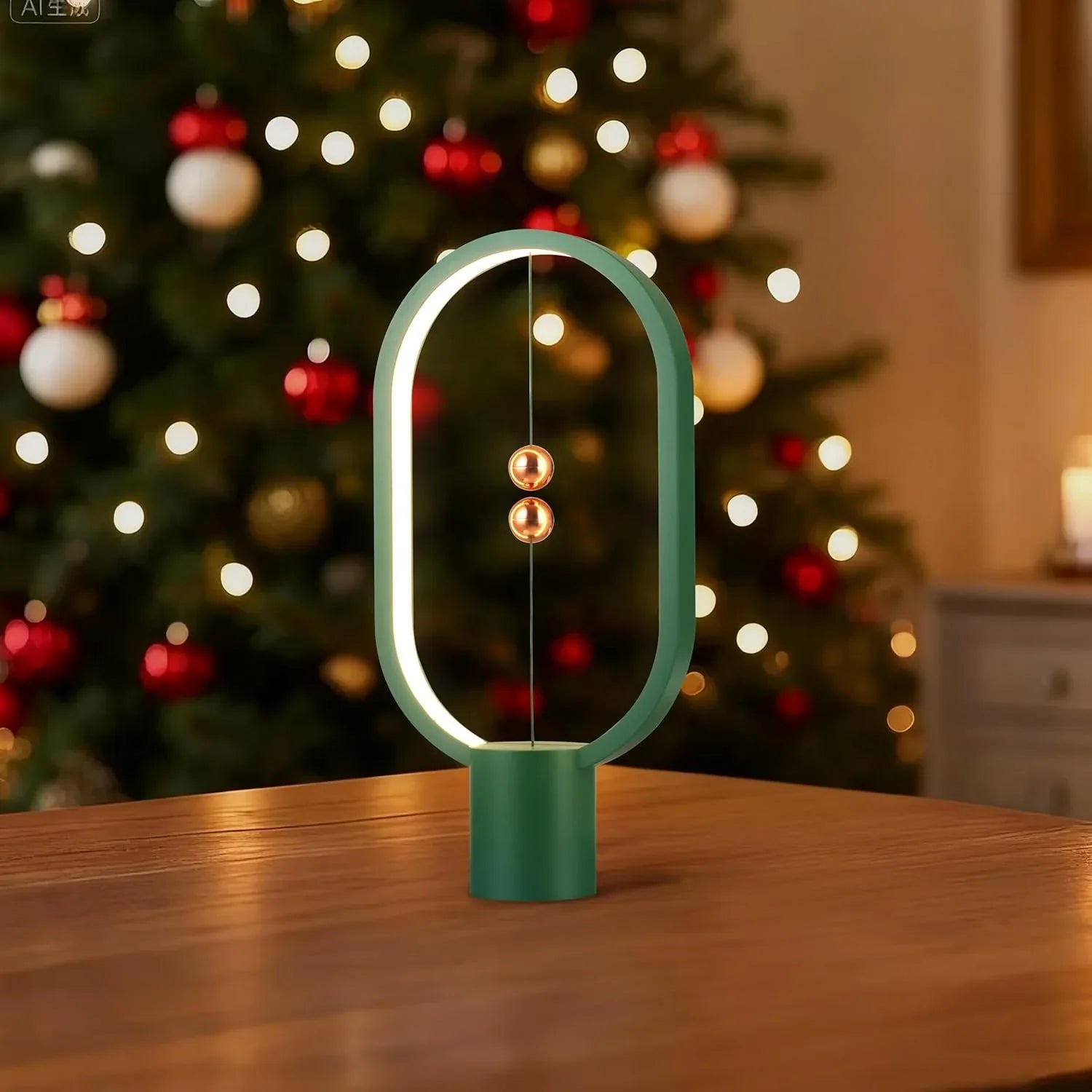 Green Magnetic Balance LED Table Lamp: USB-Powered, Dimmable Eye-Care Light with Award-Winning Design for Australian Homes & Offices - Mekamart Australia