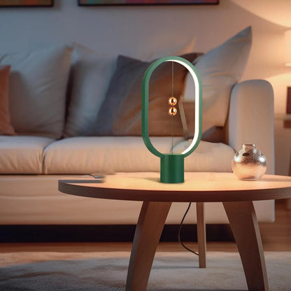 Green Magnetic Balance LED Table Lamp: USB-Powered, Dimmable Eye-Care Light with Award-Winning Design for Australian Homes & Offices - Mekamart Australia