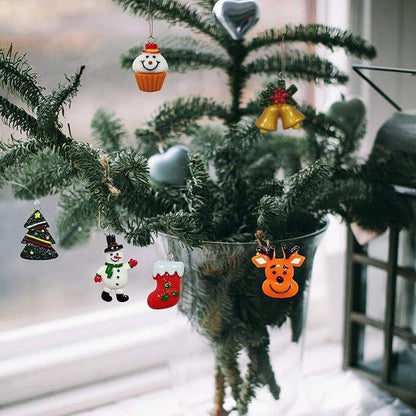 60pcs Mini Christmas Ornaments for Mini Tree Decorations Small Christmas Ornaments Resin Miniatures for Craft Christmas Decor - Mekamart Australia