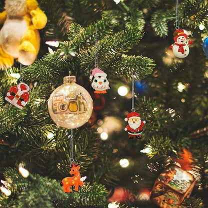 60pcs Mini Christmas Ornaments for Mini Tree Decorations Small Christmas Ornaments Resin Miniatures for Craft Christmas Decor - Mekamart Australia