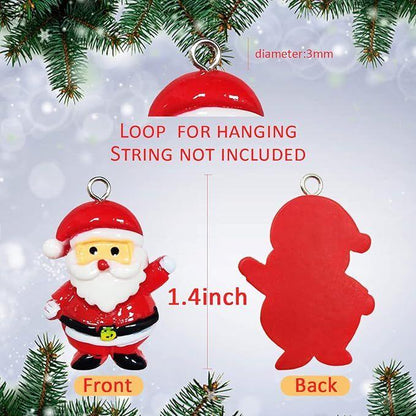 60pcs Mini Christmas Ornaments for Mini Tree Decorations Small Christmas Ornaments Resin Miniatures for Craft Christmas Decor - Mekamart Australia