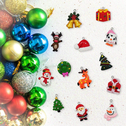 60pcs Mini Christmas Ornaments for Mini Tree Decorations Small Christmas Ornaments Resin Miniatures for Craft Christmas Decor - Mekamart Australia