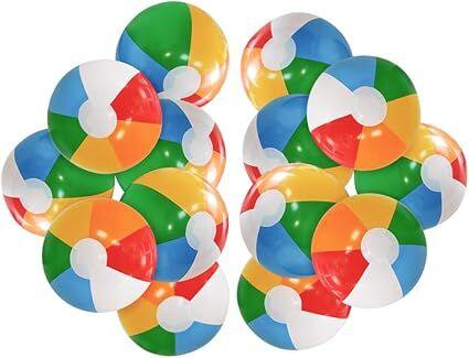 12'' Beach Ball for Kids: 14 Pack Beach Balls Bulk Inflatable Pool - Beach Balls Bulk Hawaiian Tropical Theme Christmas Party Decorations Favors Supplies - Mekamart Australia
