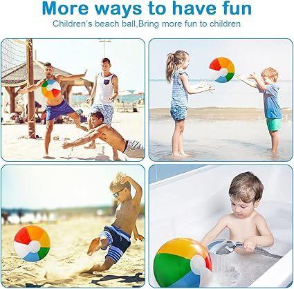12'' Beach Ball for Kids: 14 Pack Beach Balls Bulk Inflatable Pool - Beach Balls Bulk Hawaiian Tropical Theme Christmas Party Decorations Favors Supplies - Mekamart Australia