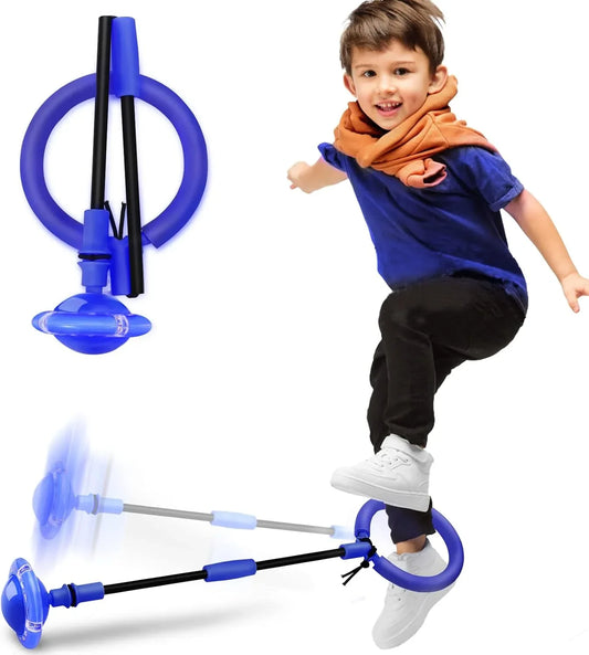 Skip Ball for Kids, Portable Foldable Colorful Flash Wheel Swing Ball Sports Fitness Toys for Girls & Boys, Toy for Kids & Adults. Gifts for Mom Women & Girls Toys Age 5-10 Years (Blue) - Mekamart Australia