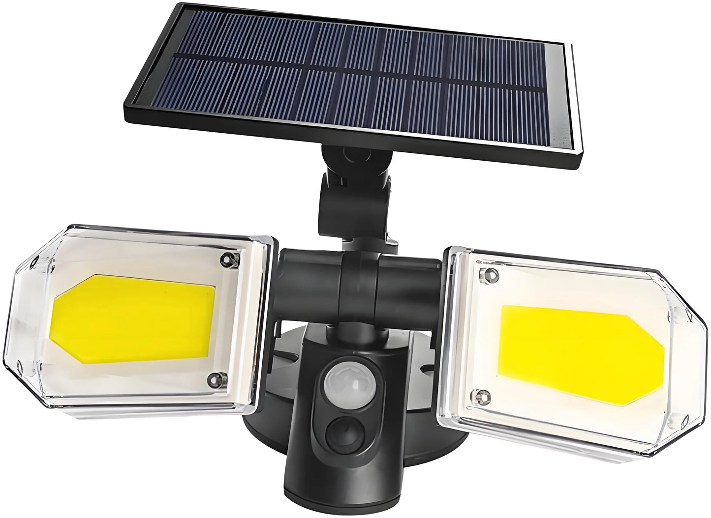 Solar Motion Sensor Wall Light: Double-Head Adjustable Cob LED Outdoor Light for Garden, Patio & Pathway - Mekamart Australia