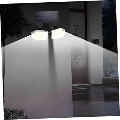 Solar Motion Sensor Wall Light: Double-Head Adjustable Cob LED Outdoor Light for Garden, Patio & Pathway - Mekamart Australia