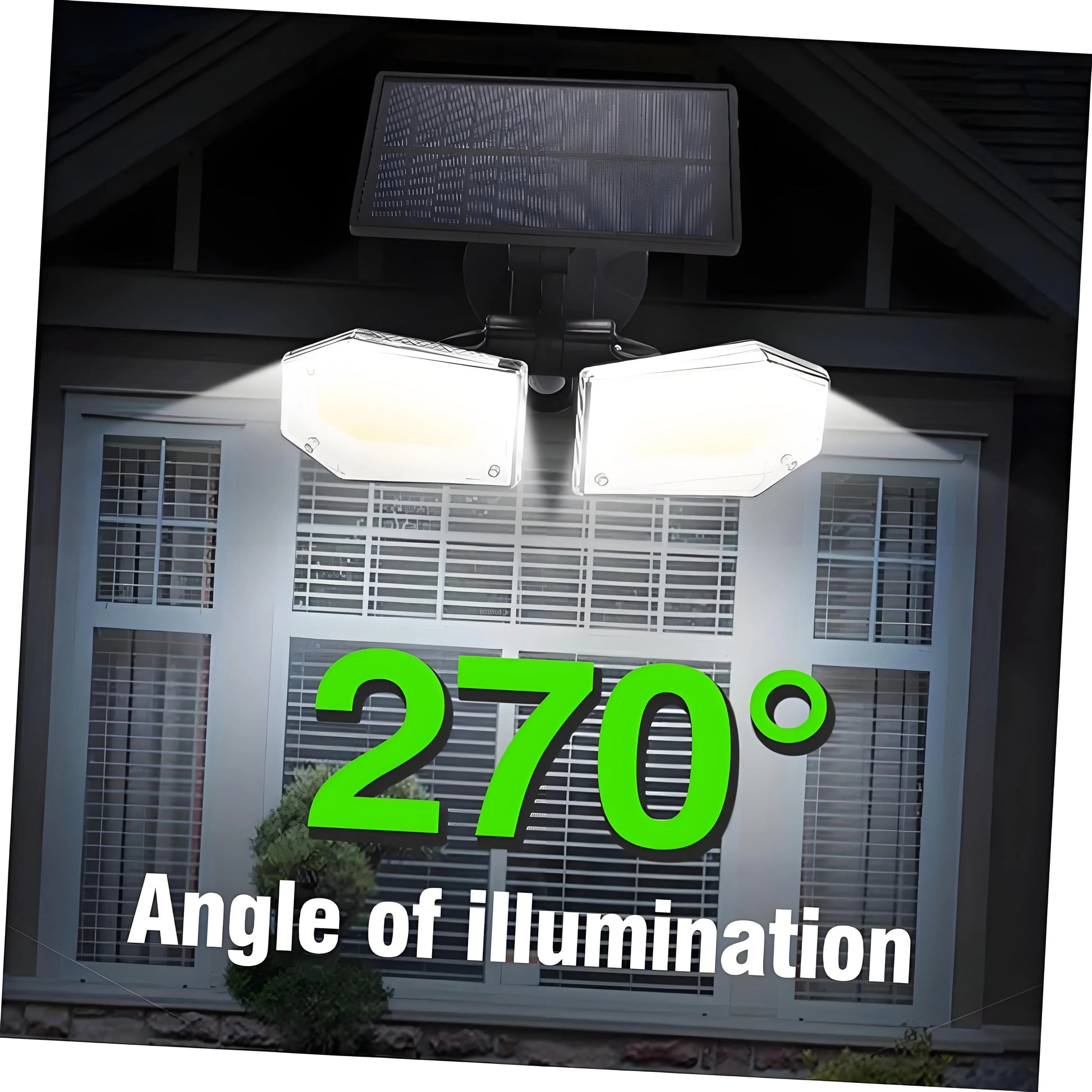 2-Pack Solar Motion Sensor Wall Lights: Double-Head Adjustable Cob LED Outdoor Lights for Garden, Patio & Pathway - Mekamart Australia