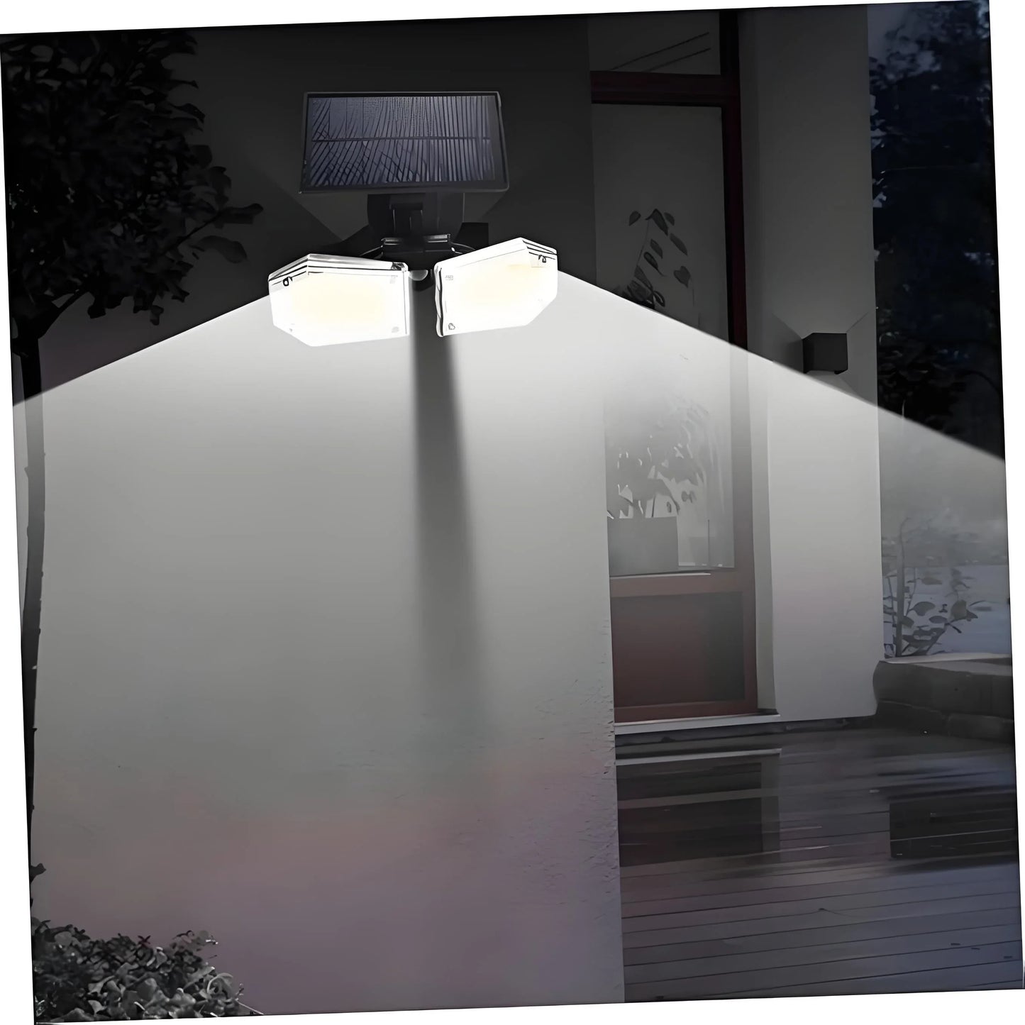 4-Pack Solar Motion Sensor Wall Lights: Double-Head Adjustable Cob LED Outdoor Lights for Garden, Patio & Pathway - Mekamart Australia