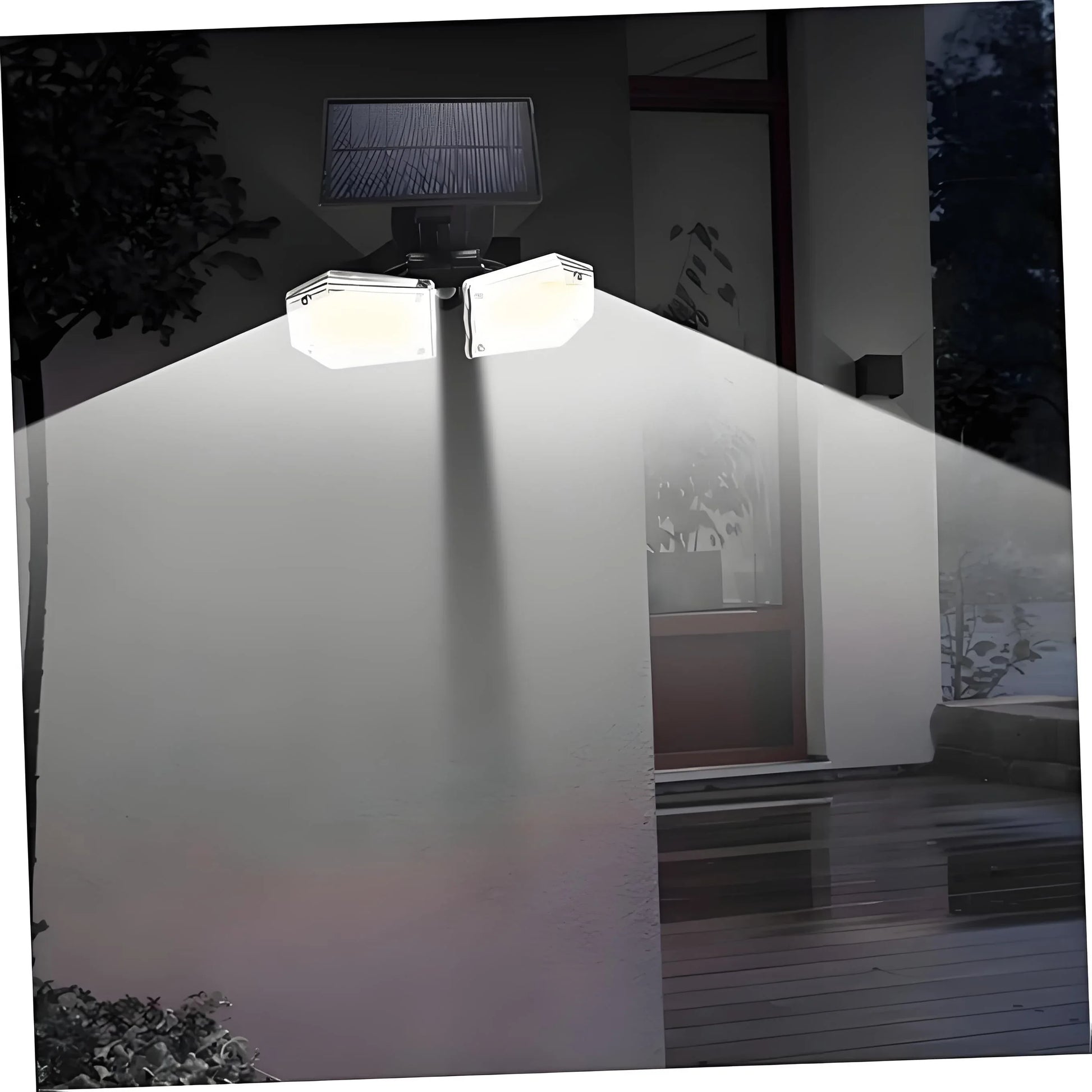 4-Pack Solar Motion Sensor Wall Lights: Double-Head Adjustable Cob LED Outdoor Lights for Garden, Patio & Pathway - Mekamart Australia