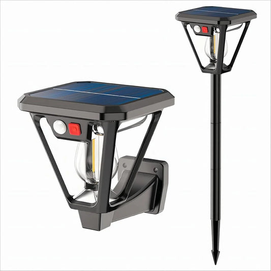 Solar Motion Sensor Wall Lights (2-Pack): 3-Mode Dusk-to-Dawn Waterproof for Patio, Garage & Garden Lighting - Mekamart Australia