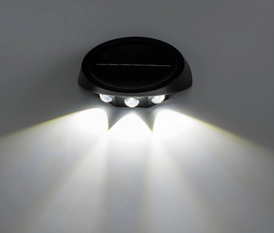 Solar Outdoor Wall Lights (2-Pack): IP44 Waterproof LED Sconces for Garden, Patio & Pathway Lighting（white light） - Mekamart Australia