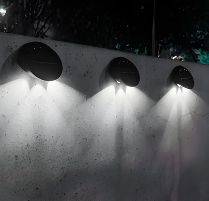 Solar Outdoor Wall Lights (2-Pack): IP44 Waterproof LED Sconces for Garden, Patio & Pathway Lighting（white light） - Mekamart Australia