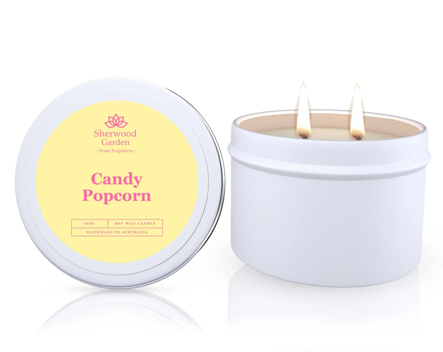 Candy Popcorn Soy Candle Tin 165g - Mekamart Australia