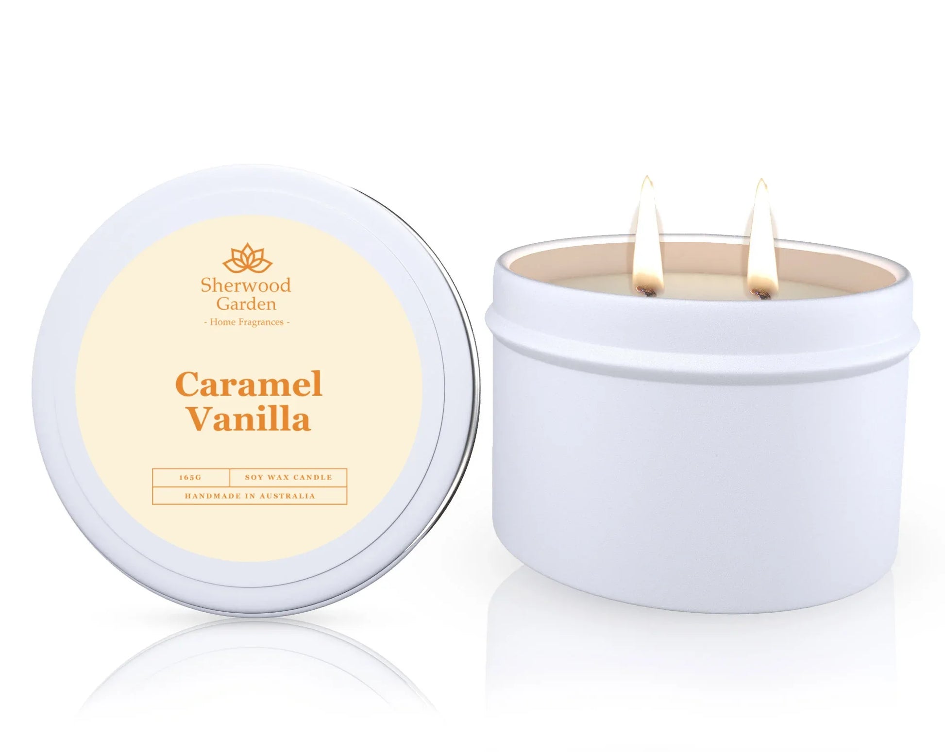 Caramel Vanilla Soy Candle Tin 165g - Mekamart Australia