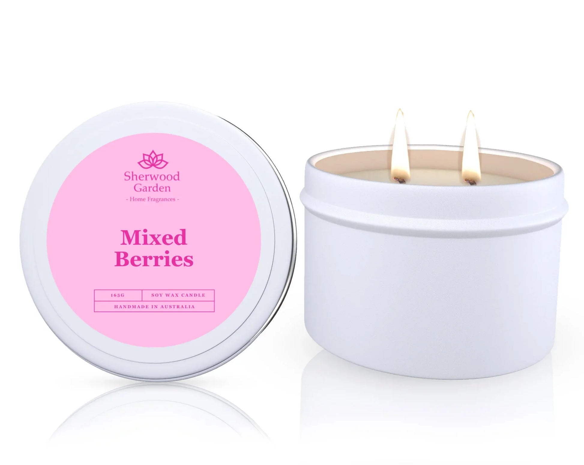 Mixed Berries Soy Candle Tin 165g - Mekamart Australia