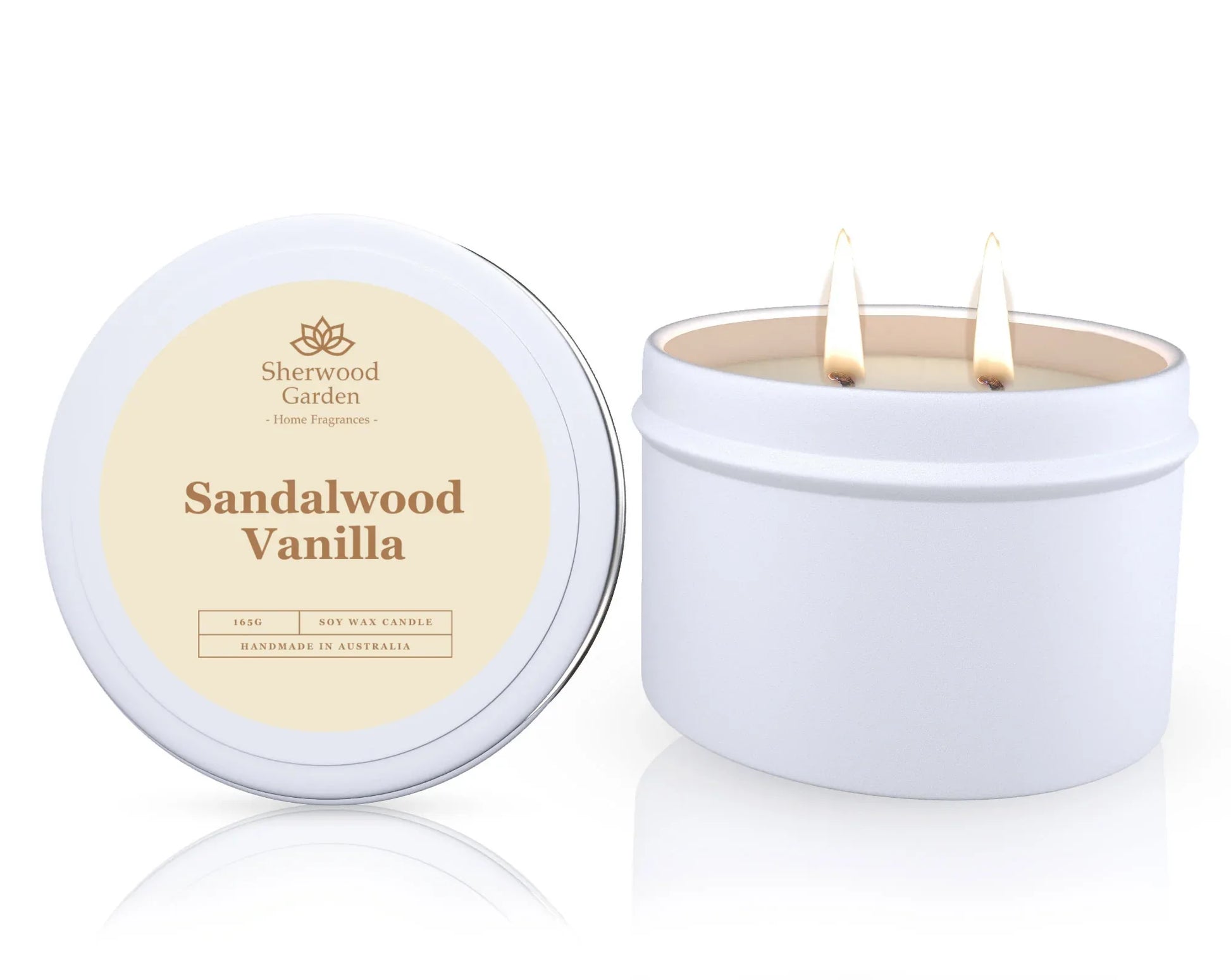 Sandalwood Vanilla Soy Candle Tin 165g - Mekamart Australia