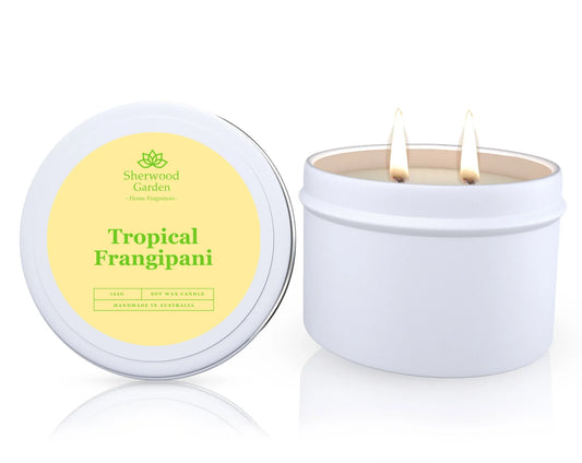 Tropical Frangipani Soy Candle Tin 165g - Mekamart Australia