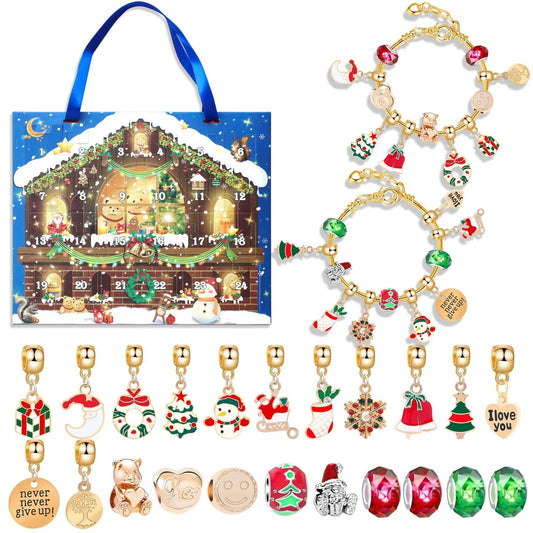 Christmas DIY Jewelry & Craft Advent Calendar(M-13,25*21*1.8) - Mekamart Australia
