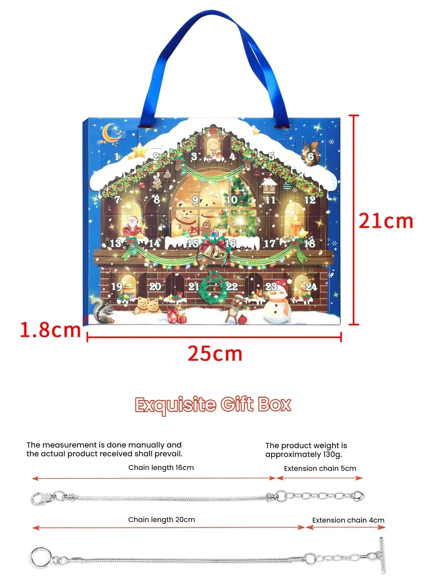 Christmas DIY Jewelry & Craft Advent Calendar(M-13,25*21*1.8) - Mekamart Australia