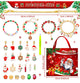 Christmas DIY Jewelry & Craft Advent Calendar for Kids - Fun Festive Toys with Santa, Tree & More(20*22*2cm) - Mekamart Australia