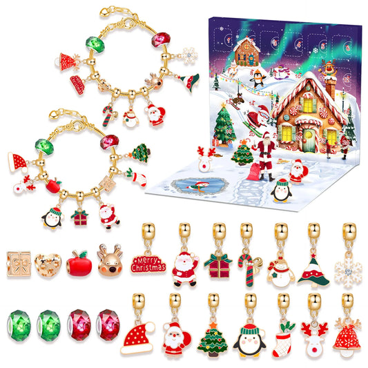 Christmas DIY Jewelry & Craft Advent Calendar(M-23,20*17*1.3cm) - Mekamart Australia