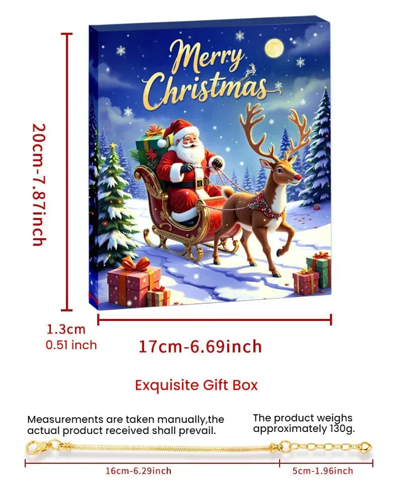 Christmas DIY Jewelry & Craft Advent Calendar(
YD-08,20*17*1.3cm) - Mekamart Australia