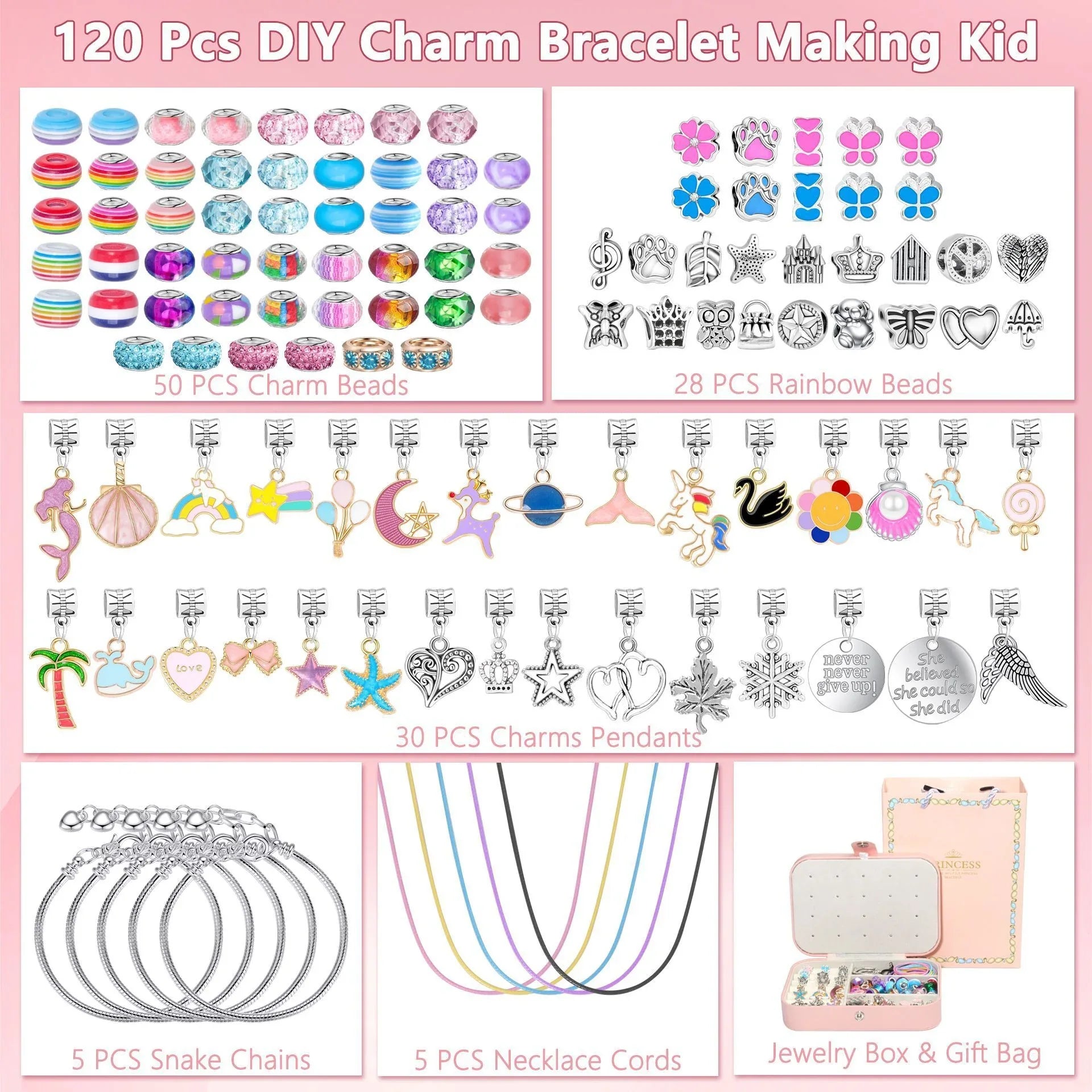 Christmas DIY Jewelry & Craft Advent Calendar(YD-120pcs,16*11*5) - Mekamart Australia