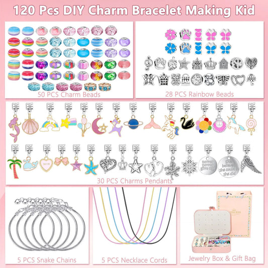 Christmas DIY Jewelry & Craft Advent Calendar(YD-120pcs,16*11*5) - Mekamart Australia
