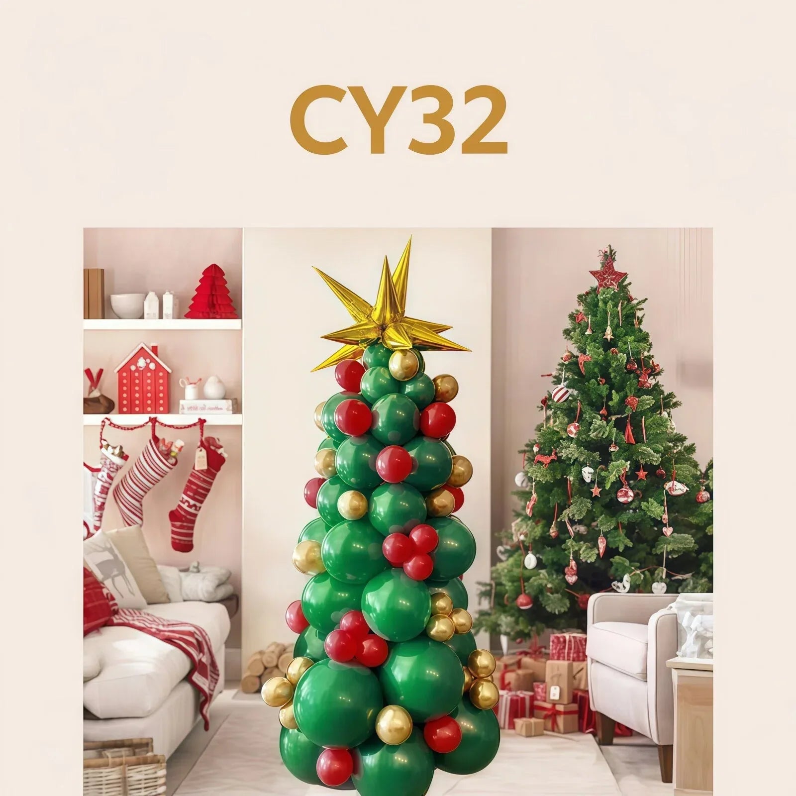 Christmas Balloon Bundle: 2 Themed Kits (Arch + Tree) - Aluminum Foil & Latex Balloons - Mekamart Australia