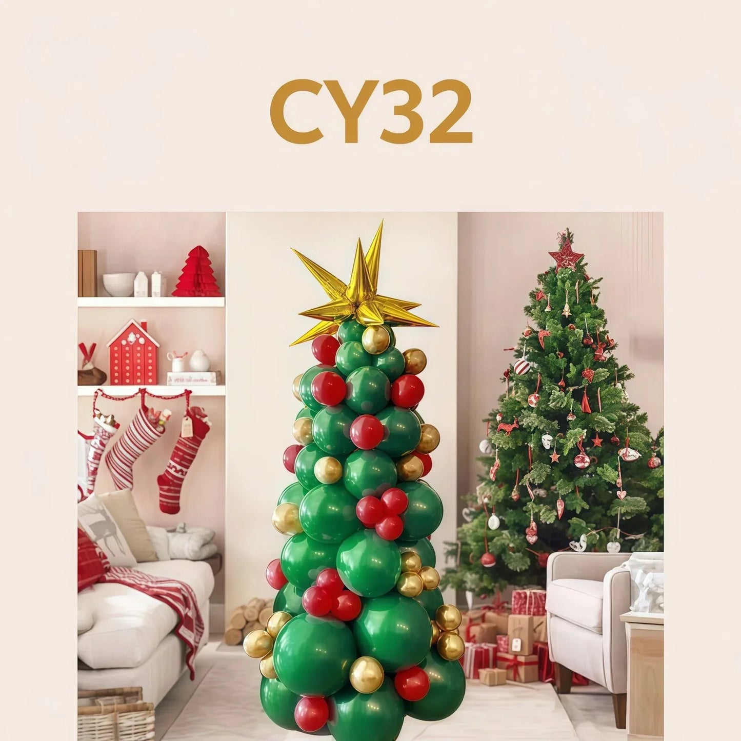 Christmas Balloon 2-Pack Combo: Latex & Foil Holiday Decor | Arch & Tree Sets for 2025 Christmas - Mekamart Australia