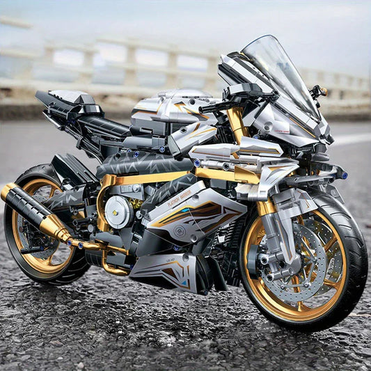 Motorcycle Blocks Model for Teens & Adults - Mekamart Australia