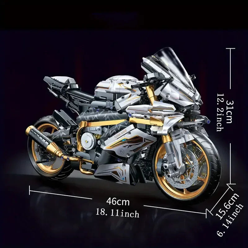 Motorcycle Blocks Model for Teens & Adults - Mekamart Australia