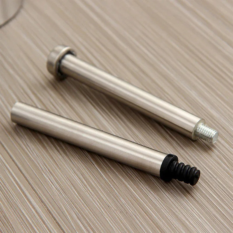 Long-Handled Toilet Brush With Glass Inner Liner For Bathroom Toilet Cleaning-Silver - Mekamart Australia