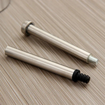 Long-Handled Toilet Brush With Glass Inner Liner For Bathroom Toilet Cleaning-Silver - Mekamart Australia