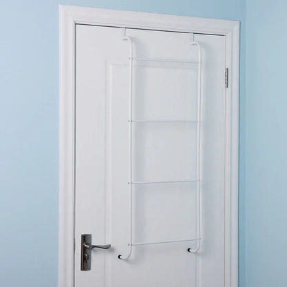 Over The Door Towel Rack Metal Behind Door Hanger for Bathroom Bedroom-White - Mekamart Australia